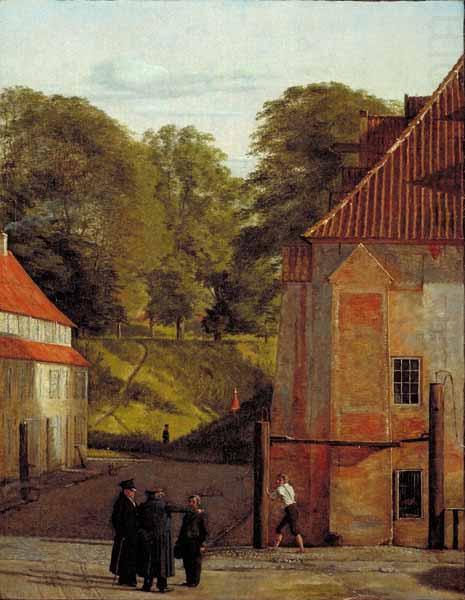 Christen Kobke A View of the Square in the Kastel Looking Towards the Ramparts china oil painting image